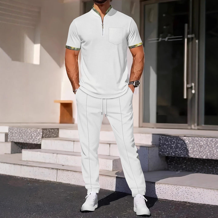 Men's Color Matching Casual Sports Suit